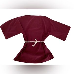 Kid's Shepard Top Costume Homemade Short Sleeves Wide Neck Maroon OS Boys Girls